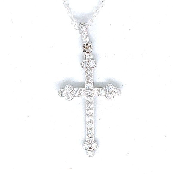 Cross necklace CZ Stones